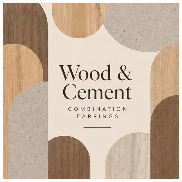 Boucles d’oreilles en bois et ciment